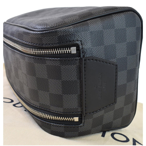 LOUIS VUITTON Dopp Kit Damier Graphite Toilet Pouch Black