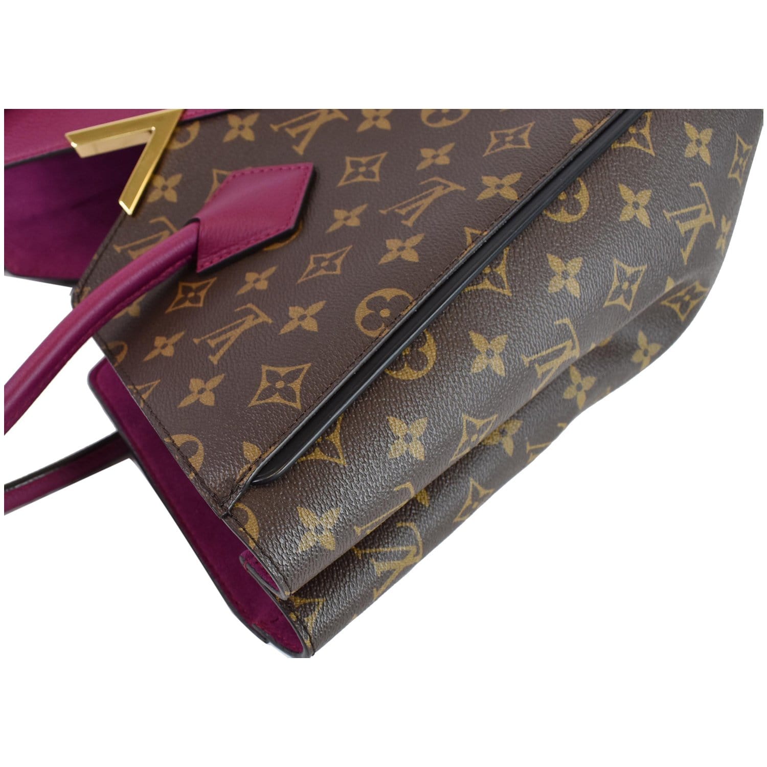 Louis Vuitton Monogram Canvas Grape Leather Kimono Tote Bag