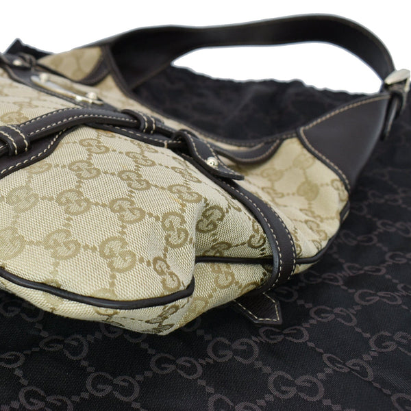 Gucci 85th Anniversary Horsebit GG Canvas Hobo Bag Beige