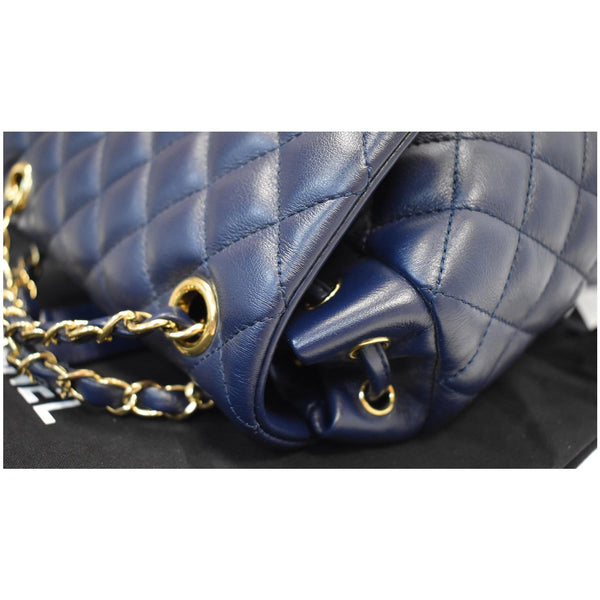 CHANEL Small Urban Spirit Quilted Lambskin Backpack Bag Navy
