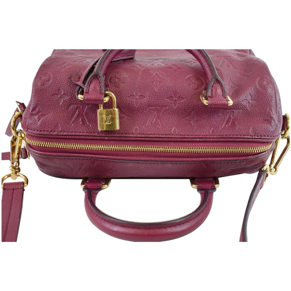 LOUIS VUITTON Speedy 25 Bandouliere Empreinte Leather Shoulder Bag Purple