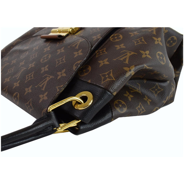 LOUIS VUITTON Olympe Monogram Canvas Satchel Shoulder Bag Black