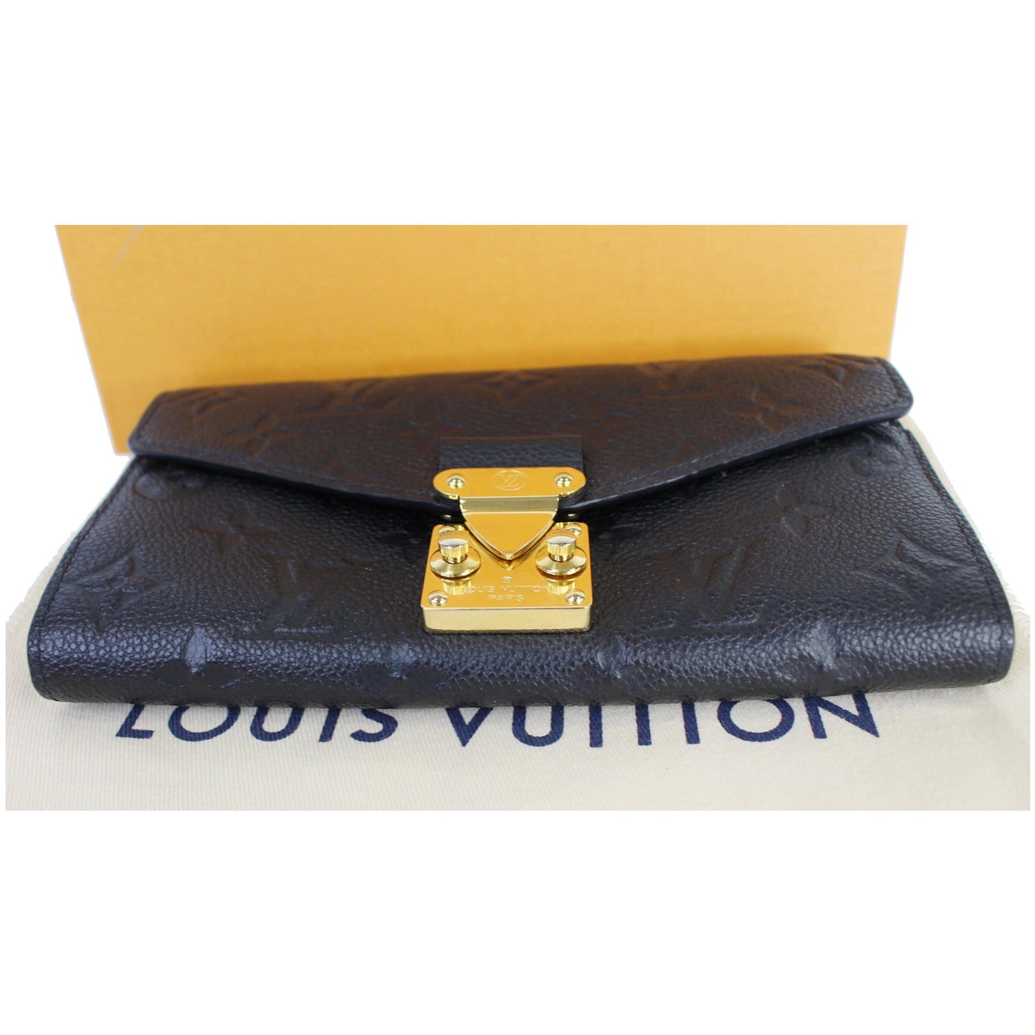 Louis Vuitton Black Monogram Empreinte Leather Metis
