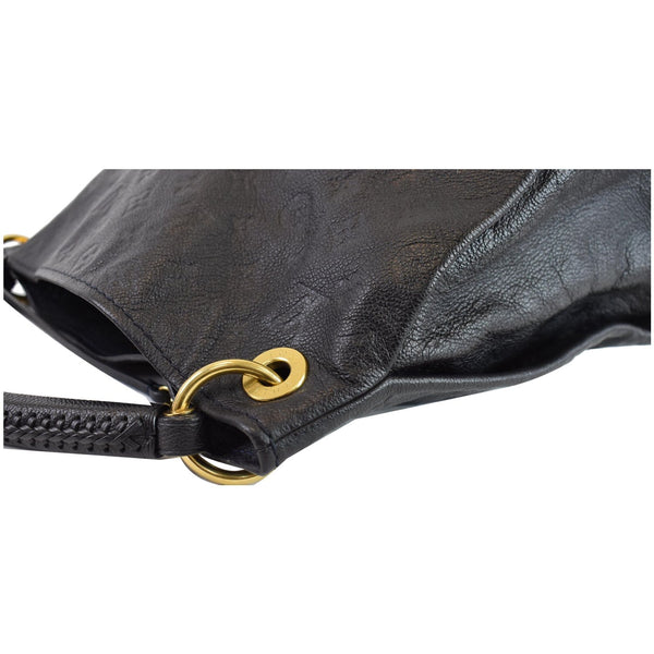 LOUIS VUITTON Artsy MM Empreinte Leather Shoulder Bag Navy