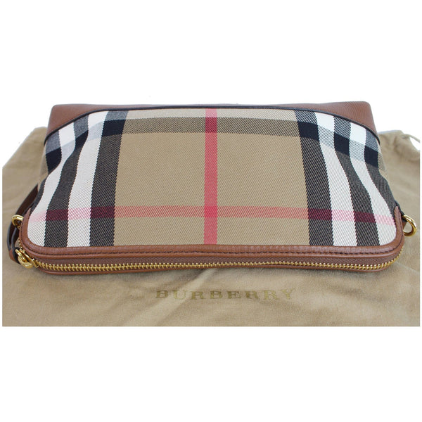 BURBERRY Abingdon Derby House Check Leather Crossbody Bag