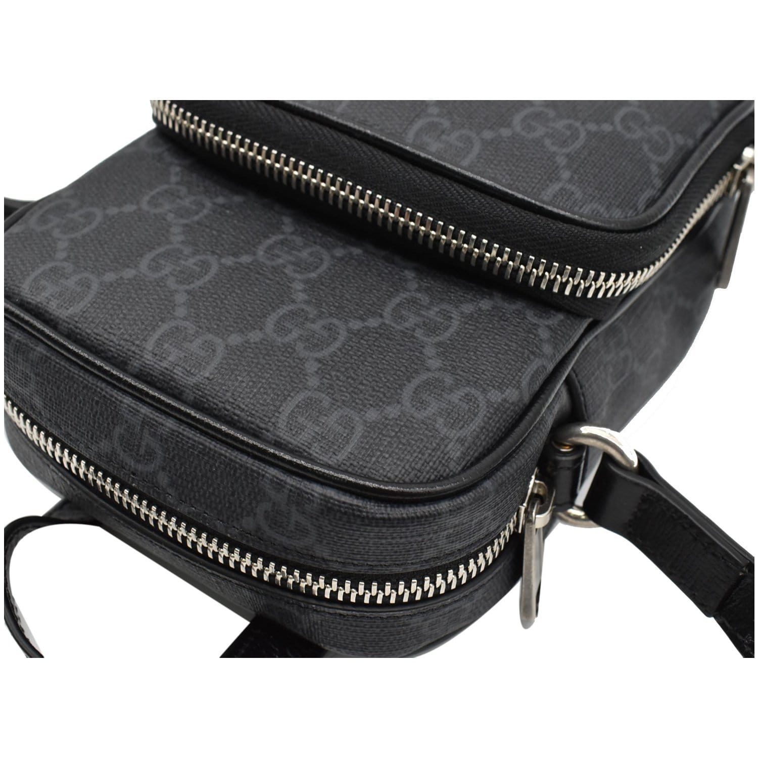 Gucci Interlocking G Supreme Canvas Belt Bag Black-DDH