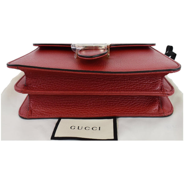 GUCCI Interlocking GG Leather Crossbody Bag Red 510304