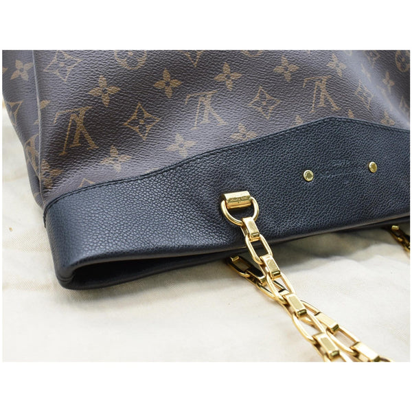 LOUIS VUITTON Pallas Chain Monogram Canvas Shopper Tote Bag Brown