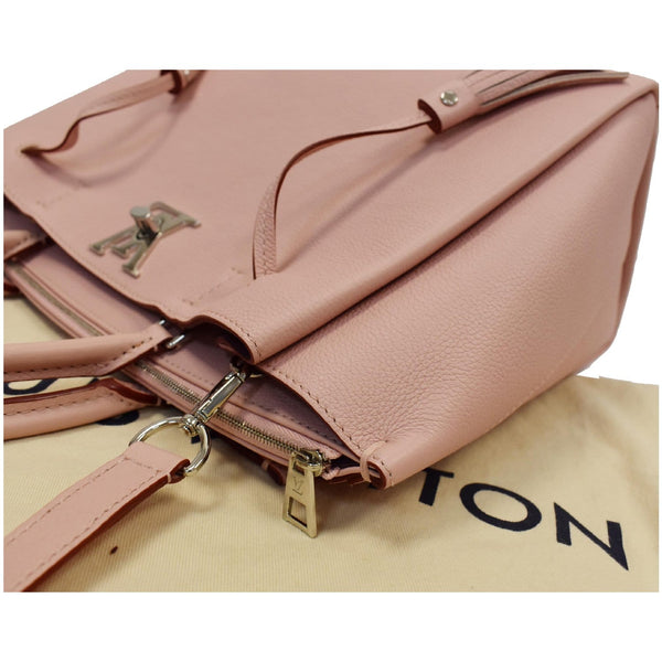 LOUIS VUITTON Lockmeto Calfskin Leather Tote Bag Rose Pink