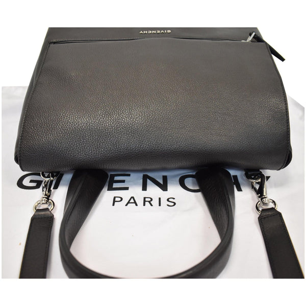 GIVENCHY Pandora Box Medium Grained Leather Shoulder Bag Black