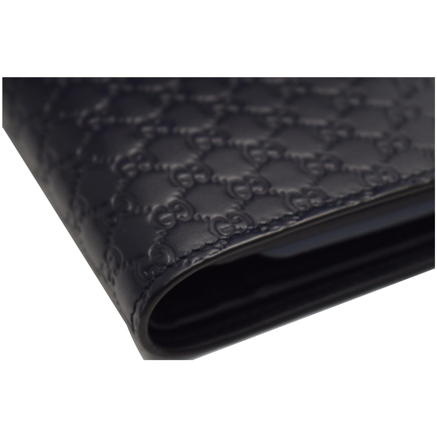 Gucci 544478 493075 Men's Black Micro Guccissima Leather Money Clip Wallet  (GGMW2021) – Dellamoda
