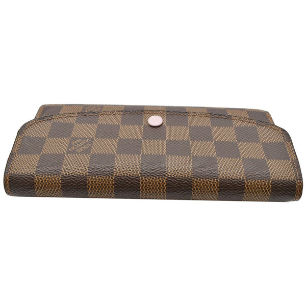 LOUIS VUITTON Emilie Damier Ebene Wallet Brown