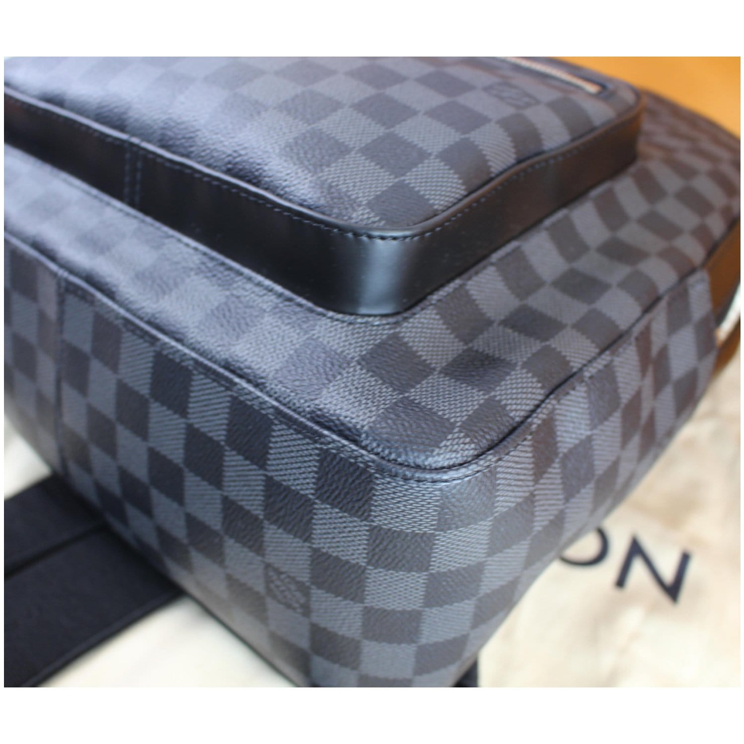 louis vuitton backpack black checkers Louis Vuitton Josh Damier Graphite Checks Backpack Bag