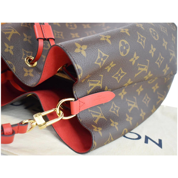 LOUIS VUITTON Neonoe Monogram Canvas Shoulder Bag Coquelicot