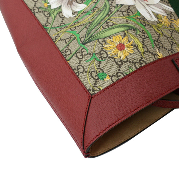 GUCCI Ophidia GG Flora Medium Tote Bag Red 547947