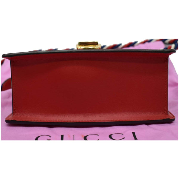 Gucci Sylvie Mini Leather Crossbody Bag Red bottom