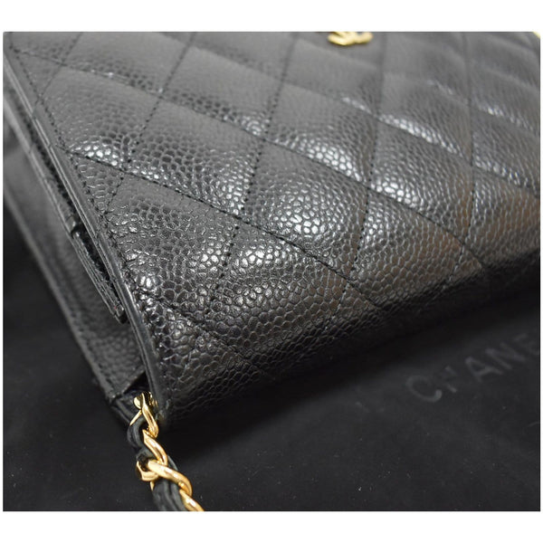 CHANEL Wallet on Chain WOC Caviar Leather Crossbody Bag Black