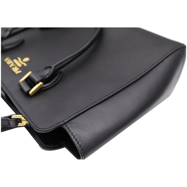 Prada Top Handle Saffiano Leather Tote Crossbody Bag Back