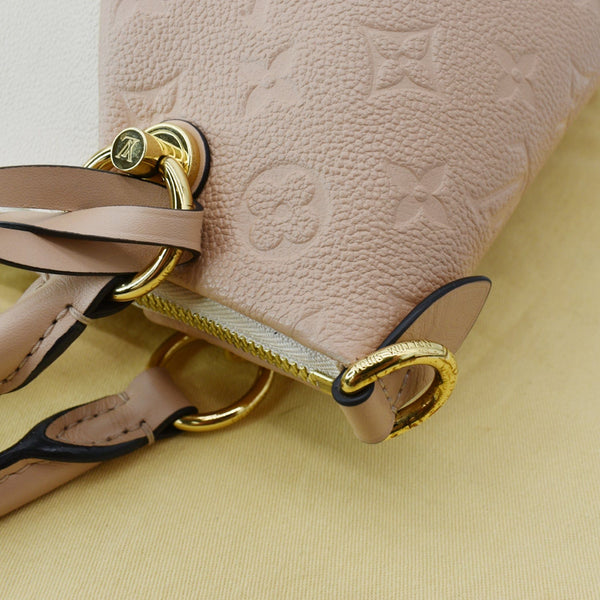 LOUIS VUITTON V MM Monogram Empreinte Tote Shoulder Bag Rose
