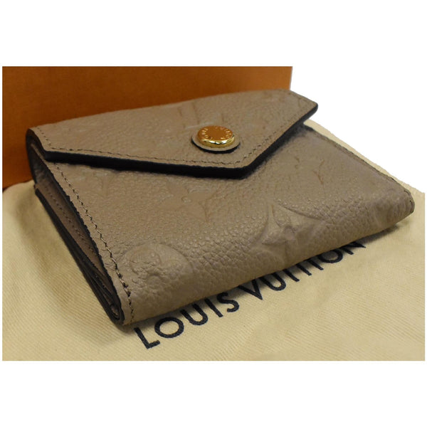 LOUIS VUITTON Monogram Empreinte Zoe Compact Wallet Tourterelle Gray
