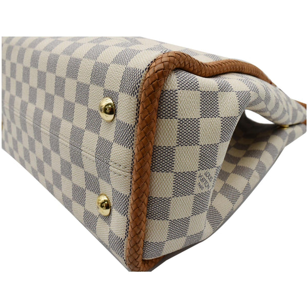 LOUIS VUITTON Propriano Damier Azur Tote Shoulder Bag White