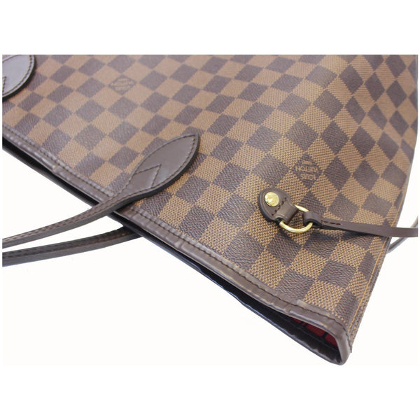 LOUIS VUITTON Neverfull MM Damier Ebene Tote Shoulder Bag Brown