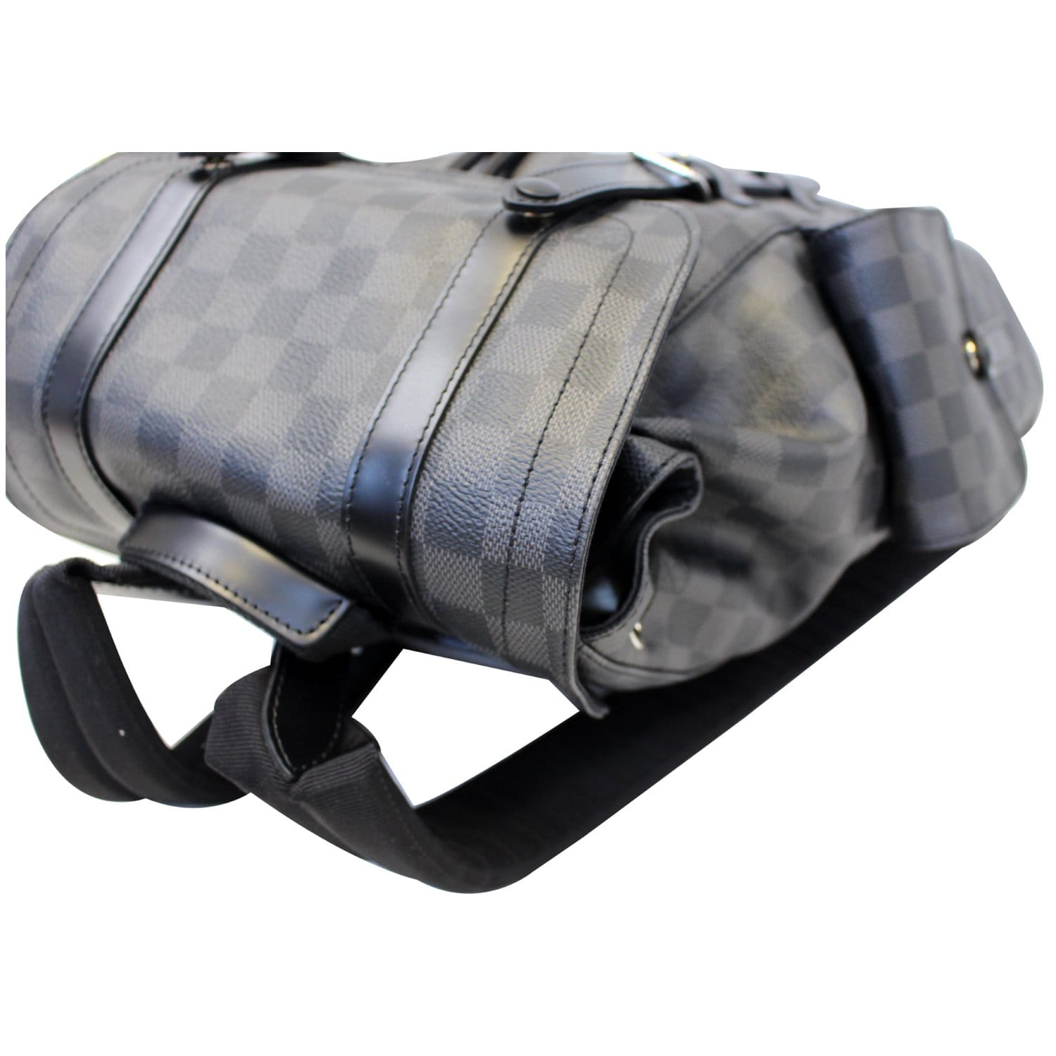 louis vuitton christopher pm damier graph neon backpack Louis Vuitton Christopher PM Damier Graphite Backpack
