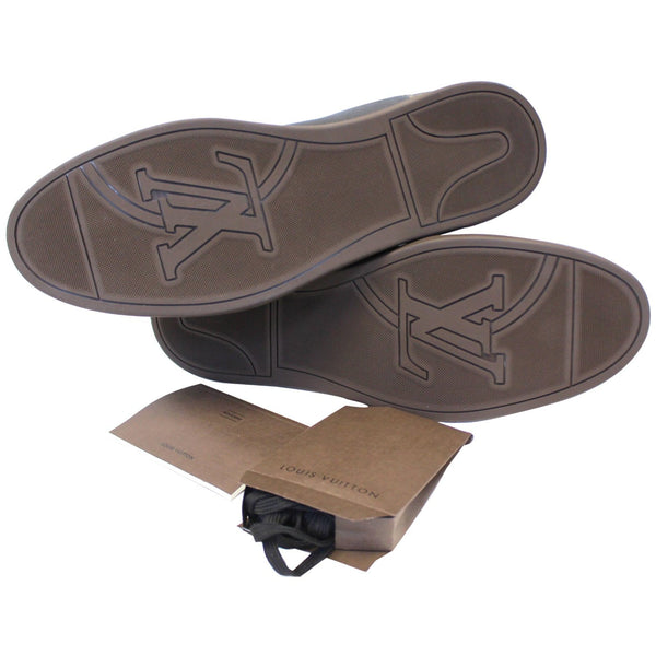 LOUIS VUITTON Line Up Monogram High Top Sneakers Black US 13