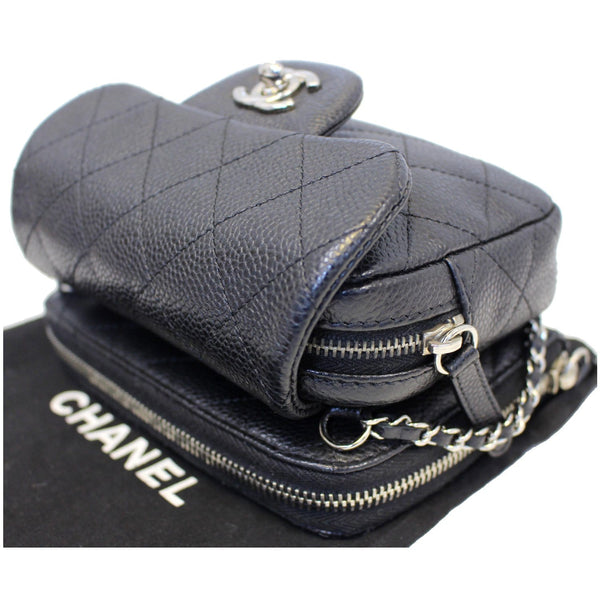 Chanel Classic Mini Flap Quilted Crossbody Bag - side view