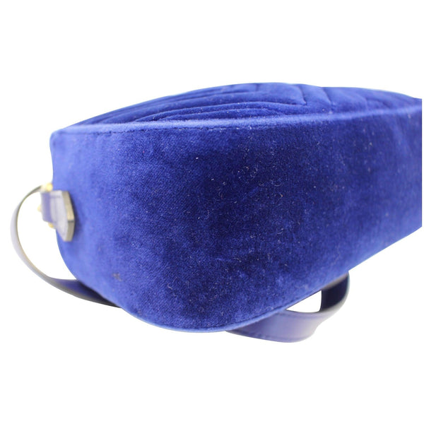 GUCCI GG Marmont Velvet Small Crossbody Bag Cobalt Blue 447632