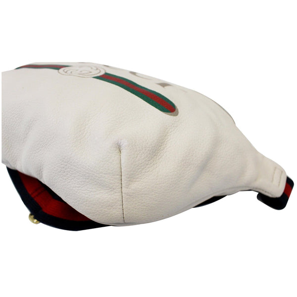 Gucci Bum Bag Print Leather White Belt Waist Medium - left view
