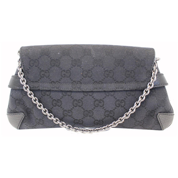 GUCCI Horsebit GG Canvas Clutch Bag Black-US