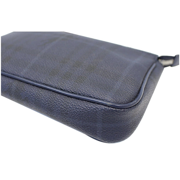 Burberry Canvas Coated Pochette Blue - Burberry Clutch - left view