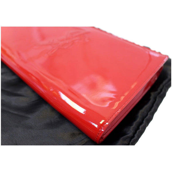 YVES SAINT LAURENT Large Belle de Jour Patent Leather Clutch Bag Red-US