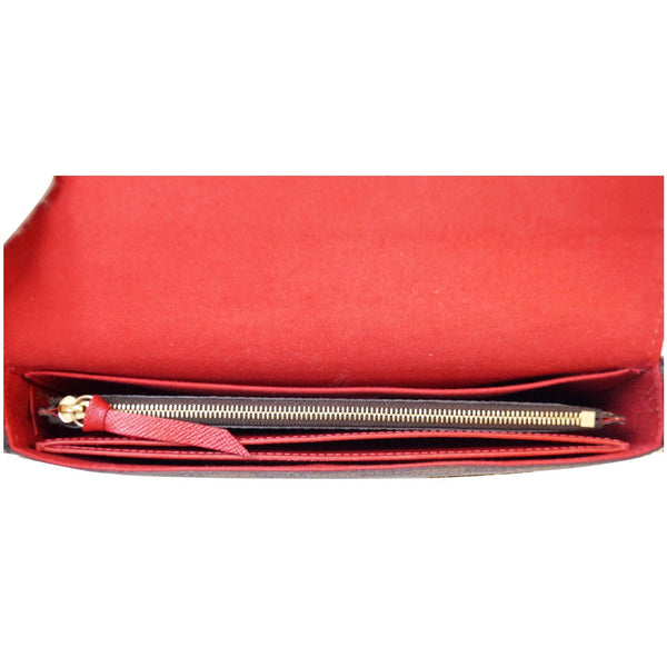 LOUIS VUITTON Pochette Felicie Damier Ebene Crossbody Bag Brown