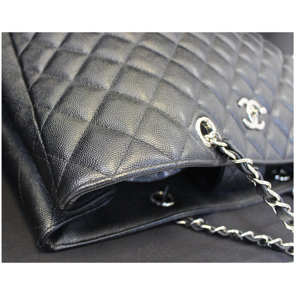 CHANEL Large Classic Caviar Leather Tote Bag Black-US