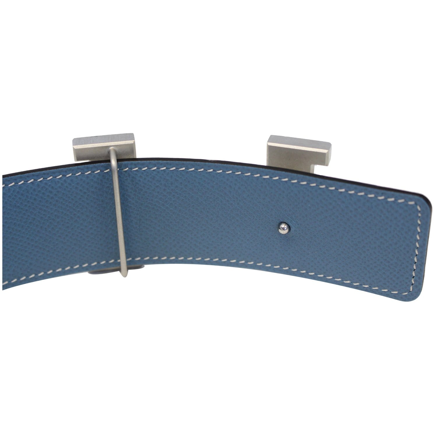 HERMES Buckle H Reversible Blet White Size 42-US