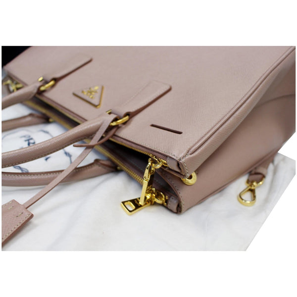 PRADA Lux Large Saffiano Leather Tote Shoulder Bag Light Pink