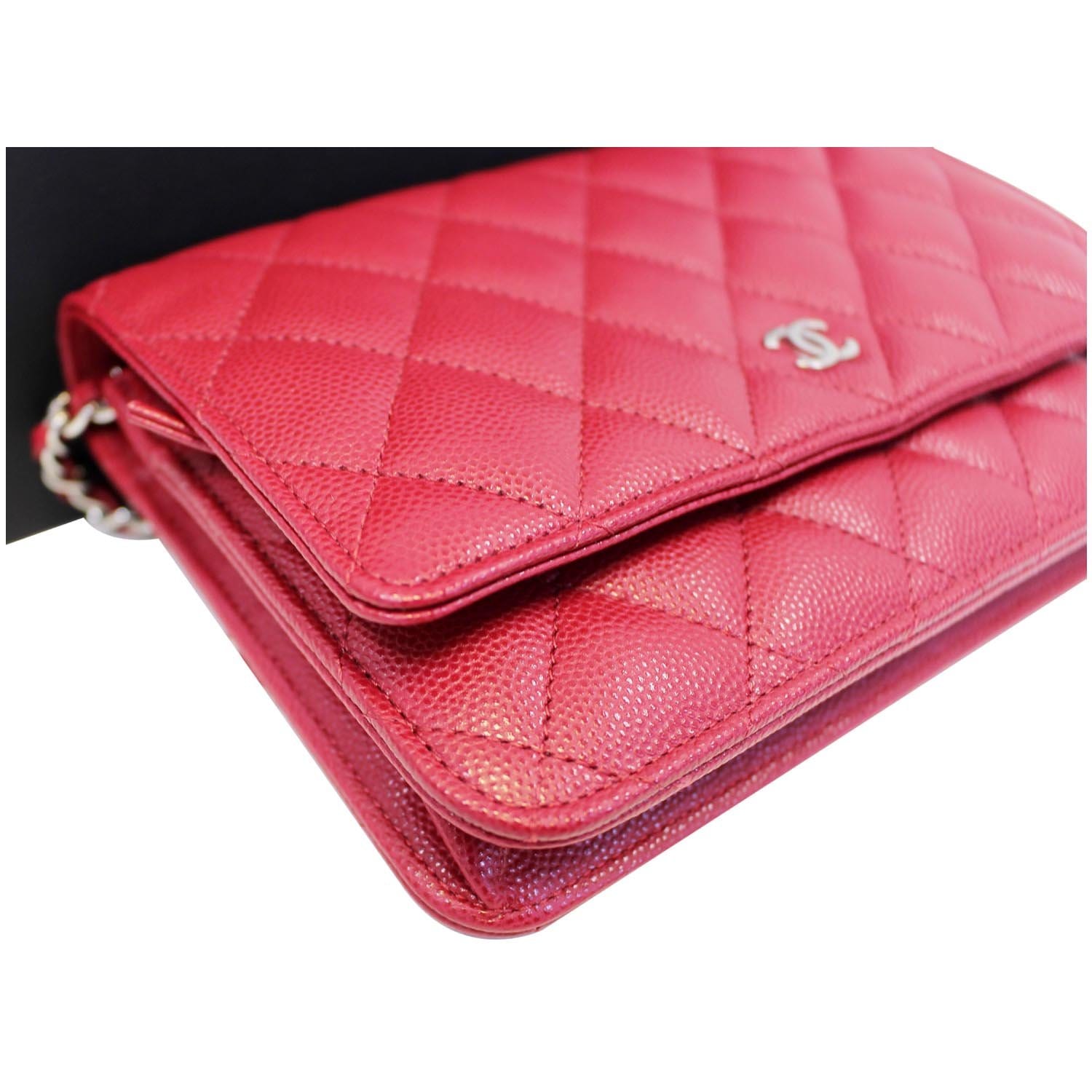 Chanel - Red Quilted Lambskin Emoticon Wallet on Chain (WOC)