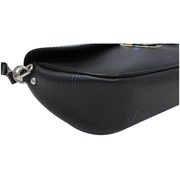 Louis Vuitton Montaigne Epi Leather Clutch Bag Black - bottom view