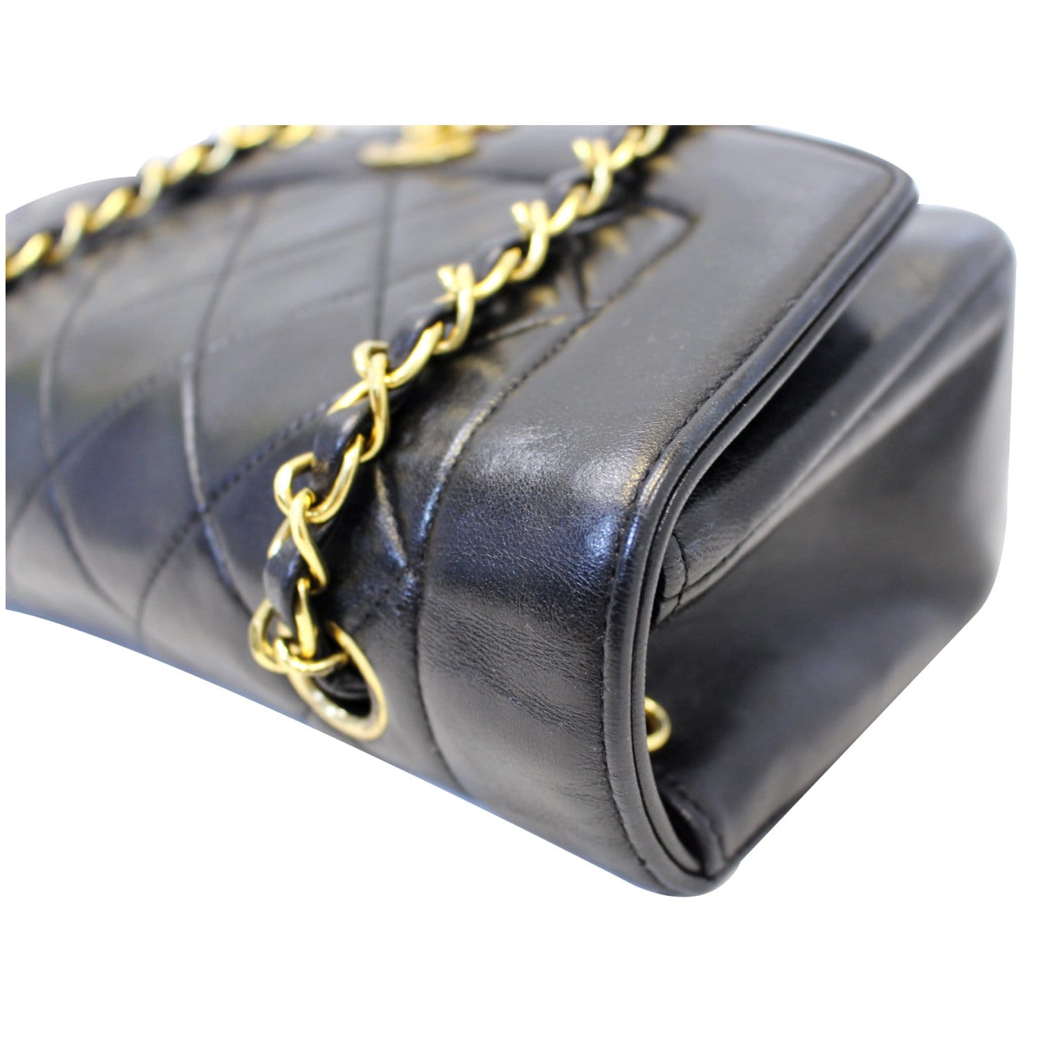 Chanel Matelasse Diana Flap Chain Shoulder Leather Shoulder Bag Black  Auction