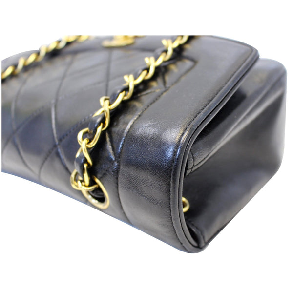 CHANEL Diana Flap Bag Quilted Lambskin Shoulder Bag Black Vintage-US