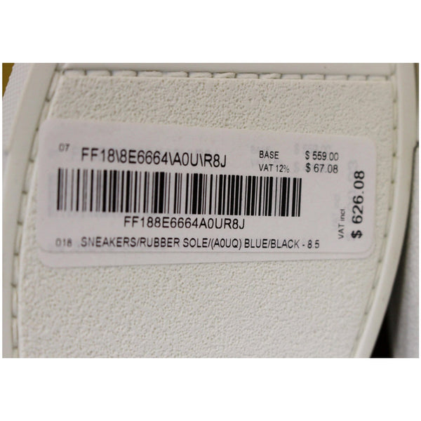  Fendi Velvet Sneakers in Blue & Black - serial number 