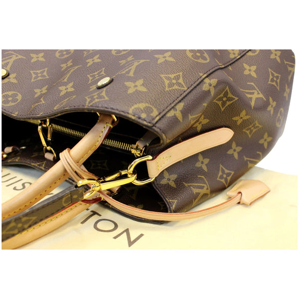 Louis Vuitton Montaigne MM Monogram Canvas Shoulder Bag - gold chain