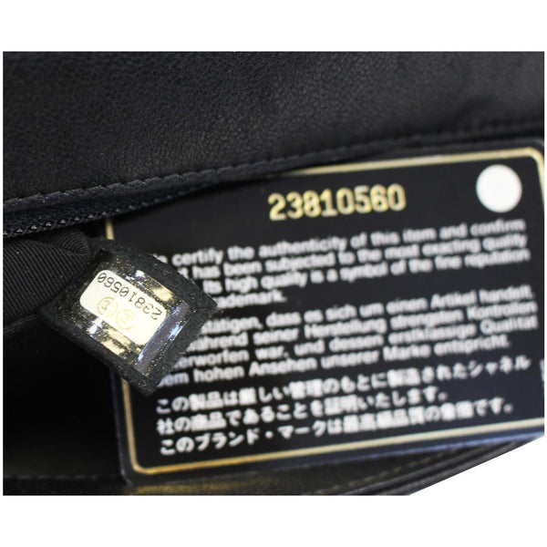 CHANEL Mademoiselle Vintage Flap Sheepskin Leather Shoulder Bag Black