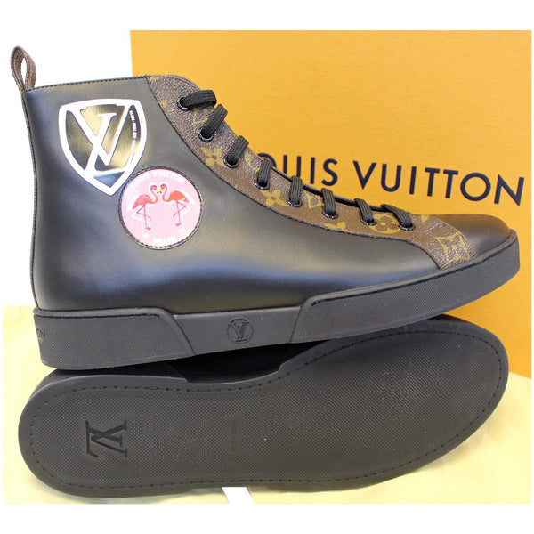 LOUIS VUITTON Checkpoint Monogram Sneaker Boot Noir Black US 10-US