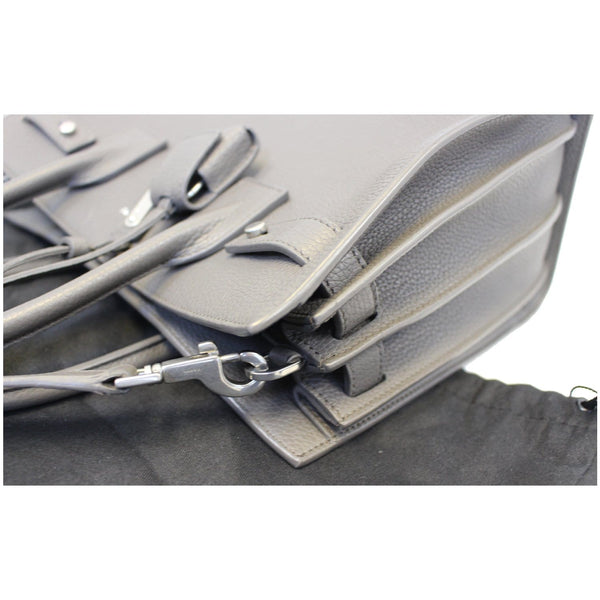 YVES SAINT LAURENT Sac de Jour Small Grained Leather Shoulder Bag Grey-US