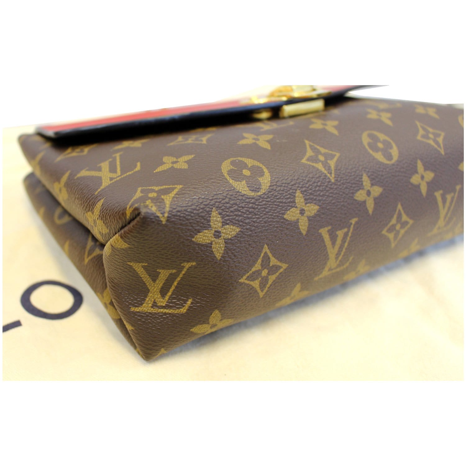 Louis Vuitton Monogram Canvas & Cerise Leather Saint-Placide Bag