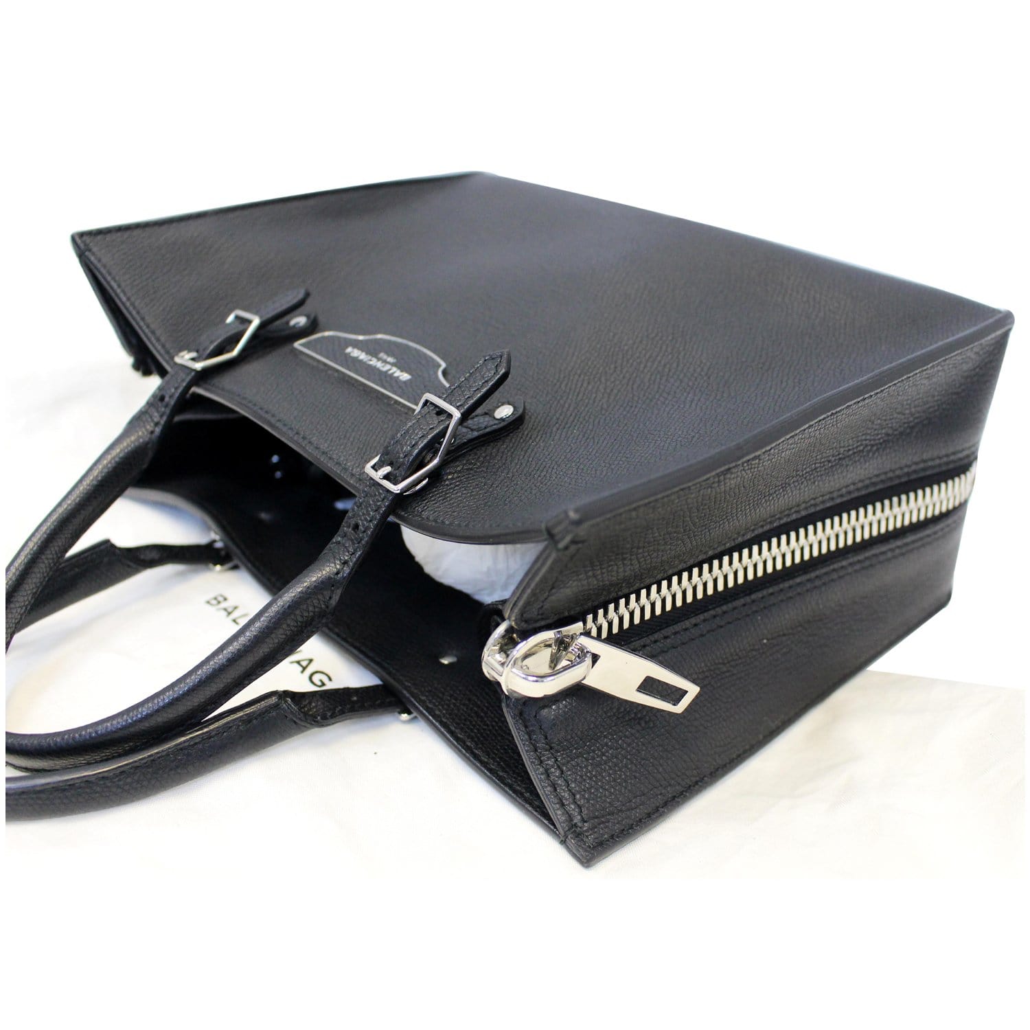 Balenciaga Papier A5 Zip Around Black in Calfskin Leather with Silver-tone  - US