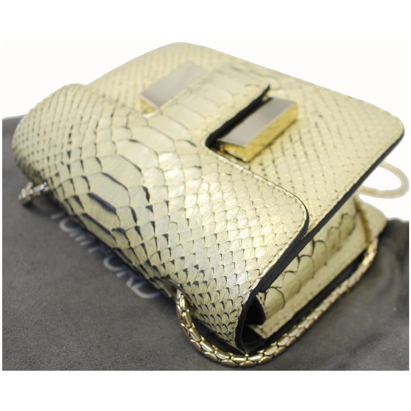 Tom Ford Shoulder Bag Sienna Python Chain Gold - side view